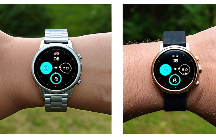 Okay, here are two image prompts based on the provided smartwatch information, suitable for SD (Stable Diffusion):