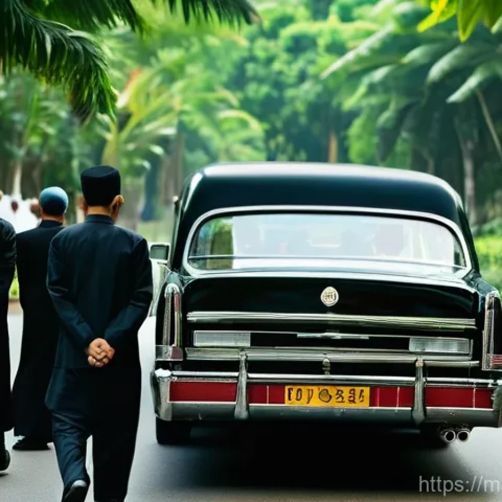 상조 서비스 비용 - **Prompt:** "A serene and respectful Muslim funeral procession in a Malaysian suburban setting. A si...