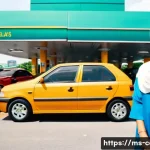 차량 렌트 비용 - **Prompt:** A young Malay woman in her early 20s, wearing a modest baju kurung and hijab, standing n...